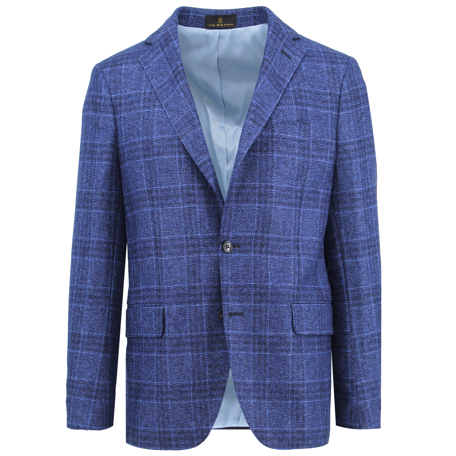 Men's Light Navy Check Cashmere Sport Coat Jacket – Ike Behar