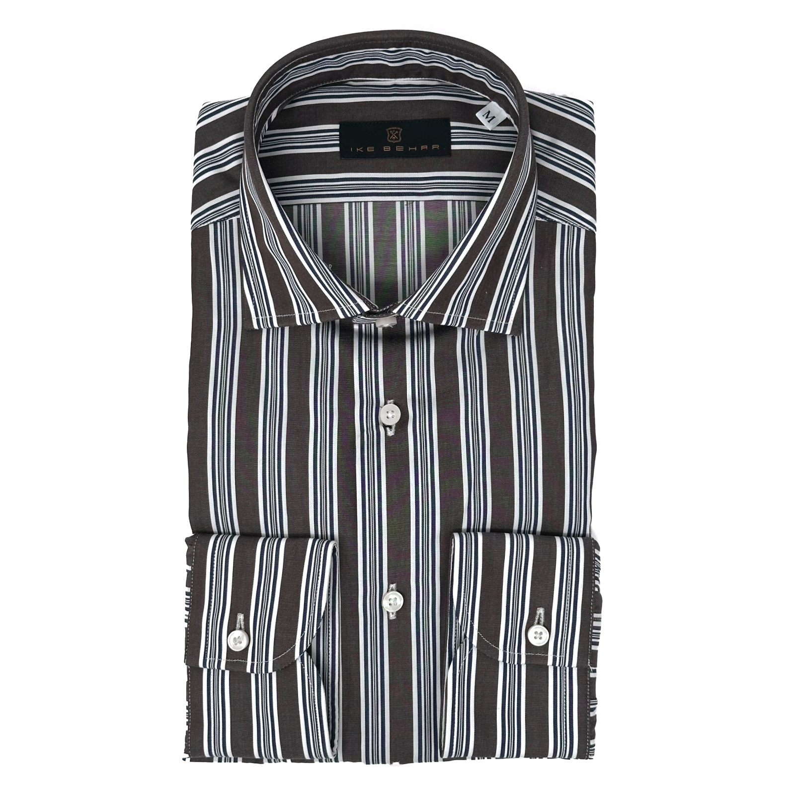 black and white dress shirts for men Half Black Half White Long Sleeve Men Button Up Shirt, Color Block Split Two Tone Combo Print Buttoned Collared Dress Shirt Chest Pocket XS main image 1