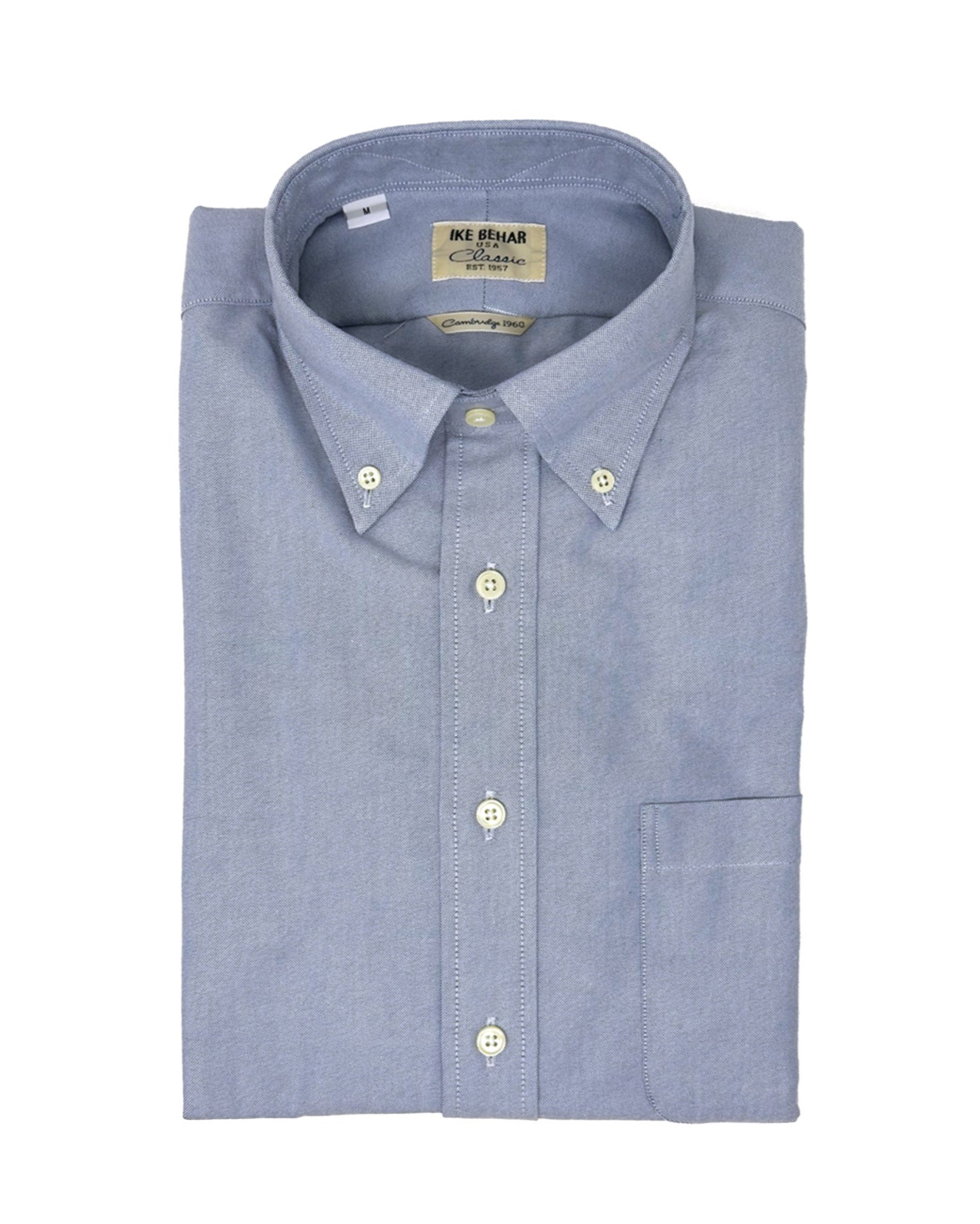 Men's Blue Oxford Button-Down Shirt Ike Behar Men's Blue Oxford Button-Down Shirt Ike Behar
