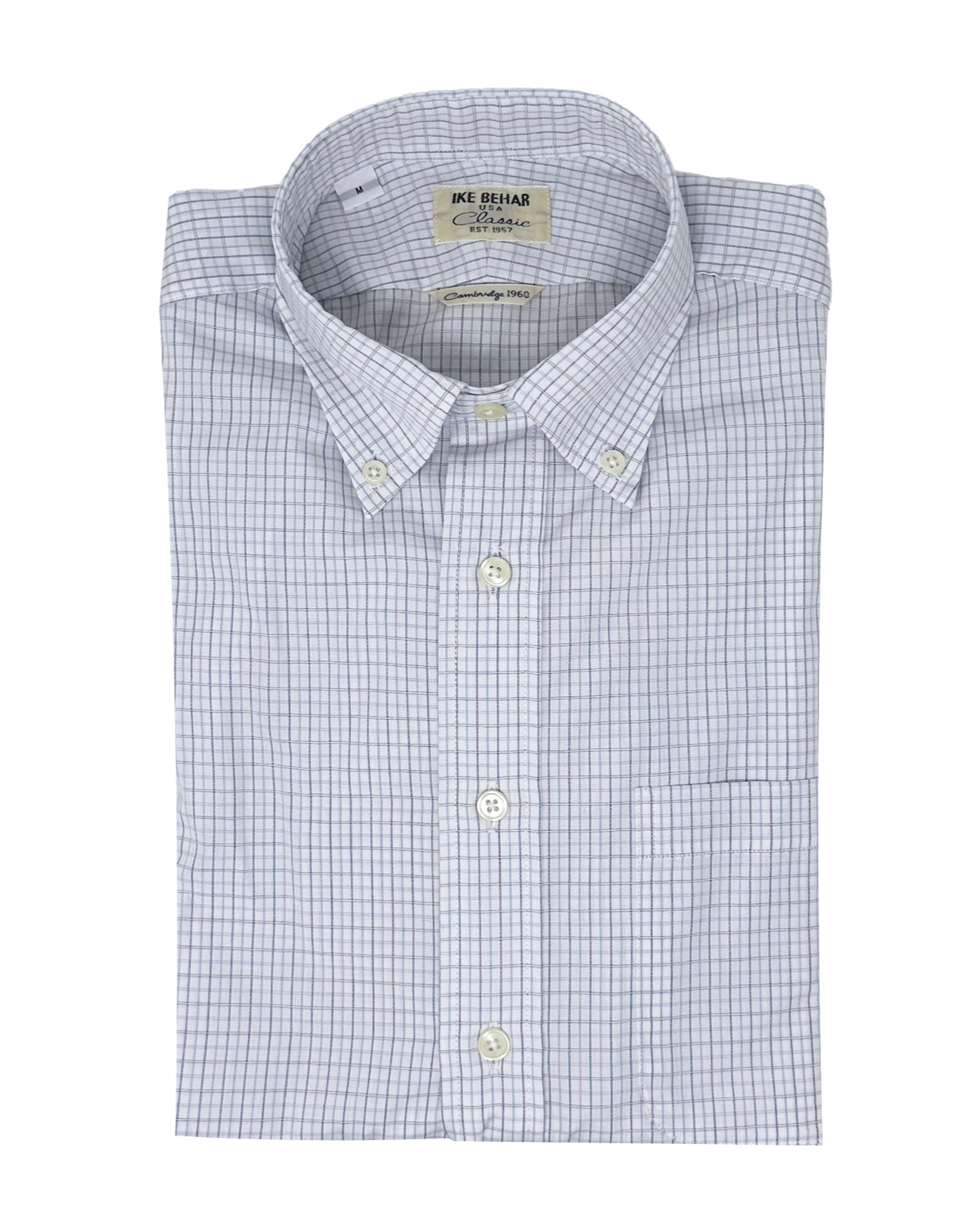 Men's Graph Check Button-Down Shirt Ike Behar Men's Graph Check Button-Down Shirt Ike Behar