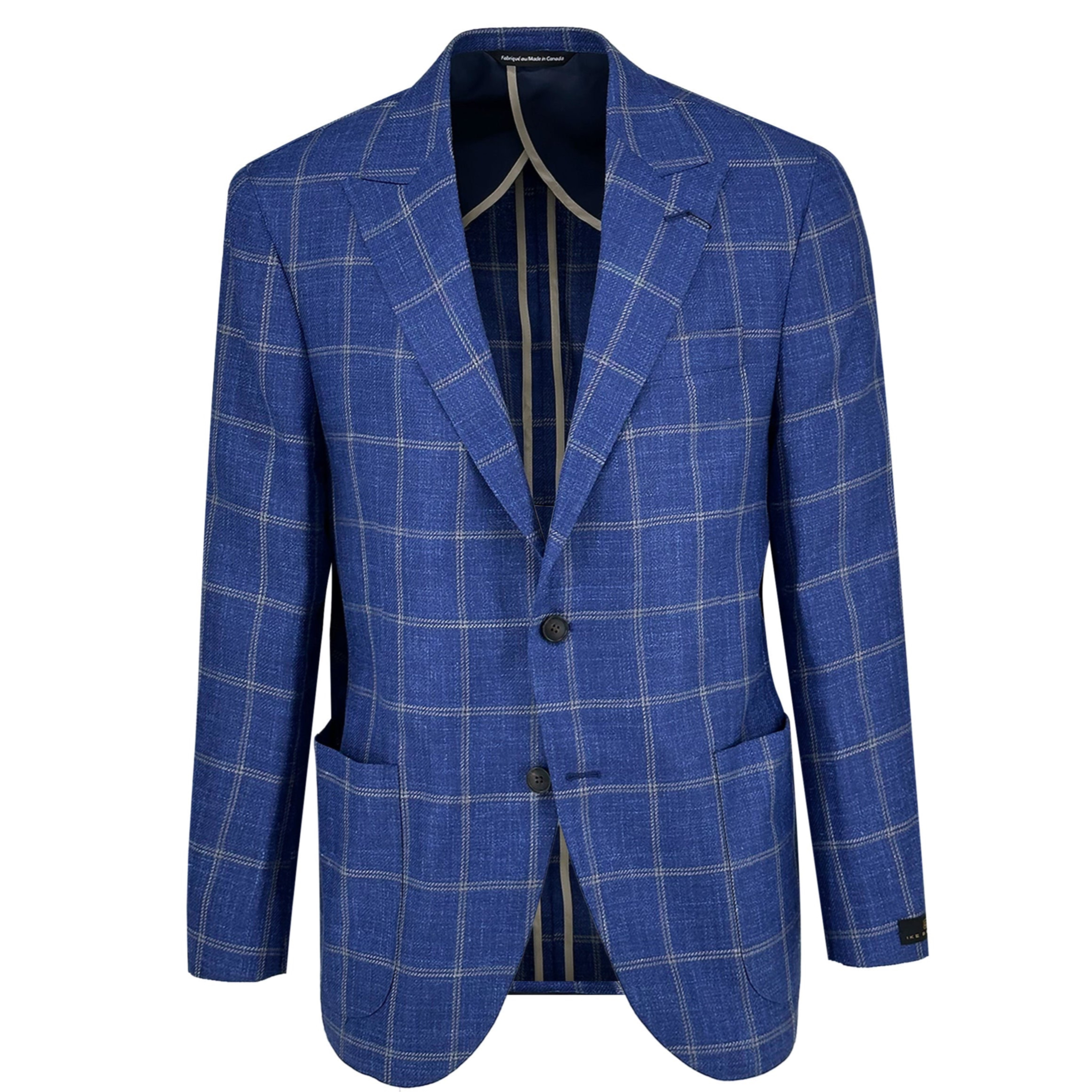 Men's Navy Window Pane Sport Coat Jacket – Ike Behar