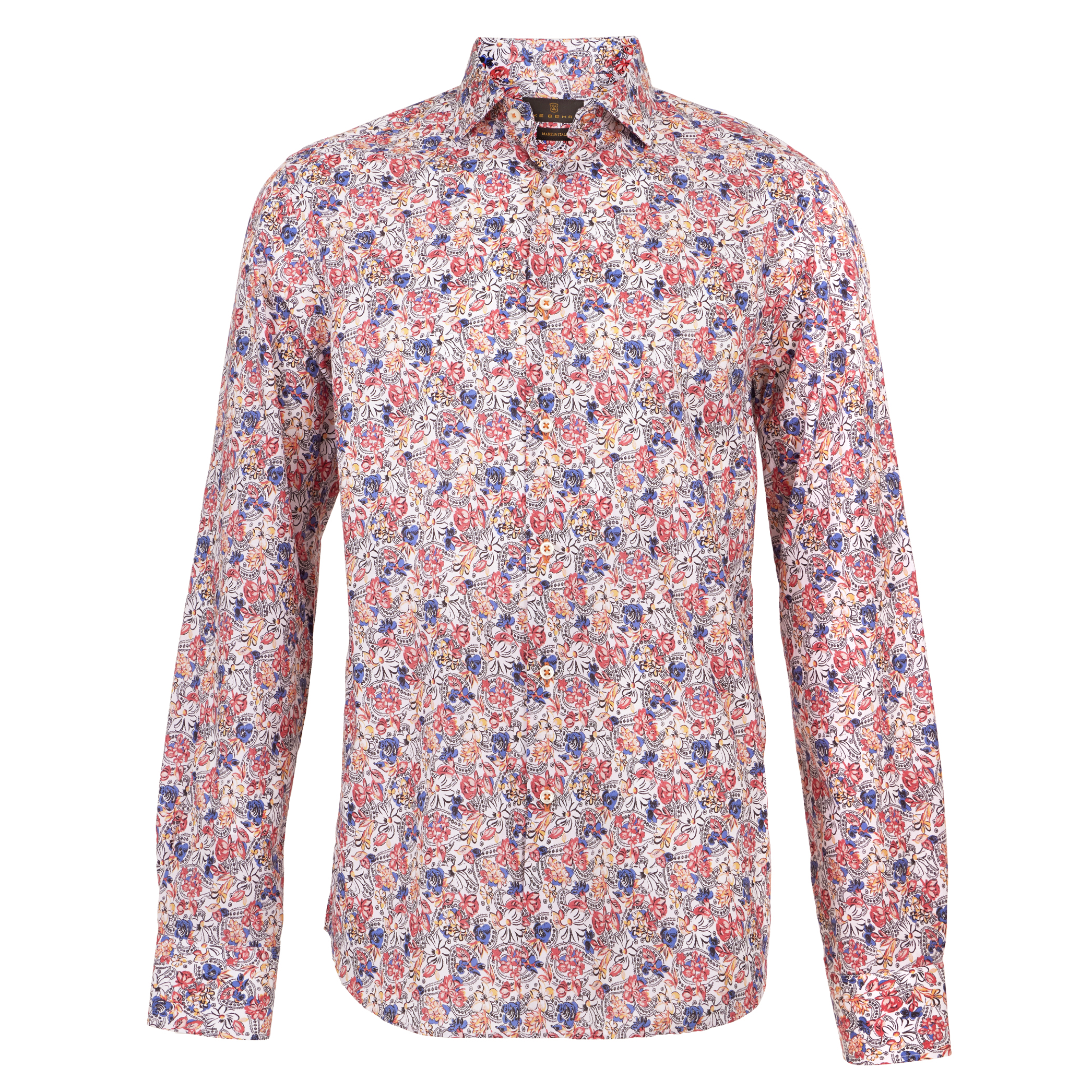 chinese dress ladies Men's Floral Print Cotton Sport Shirt – Ike Behar