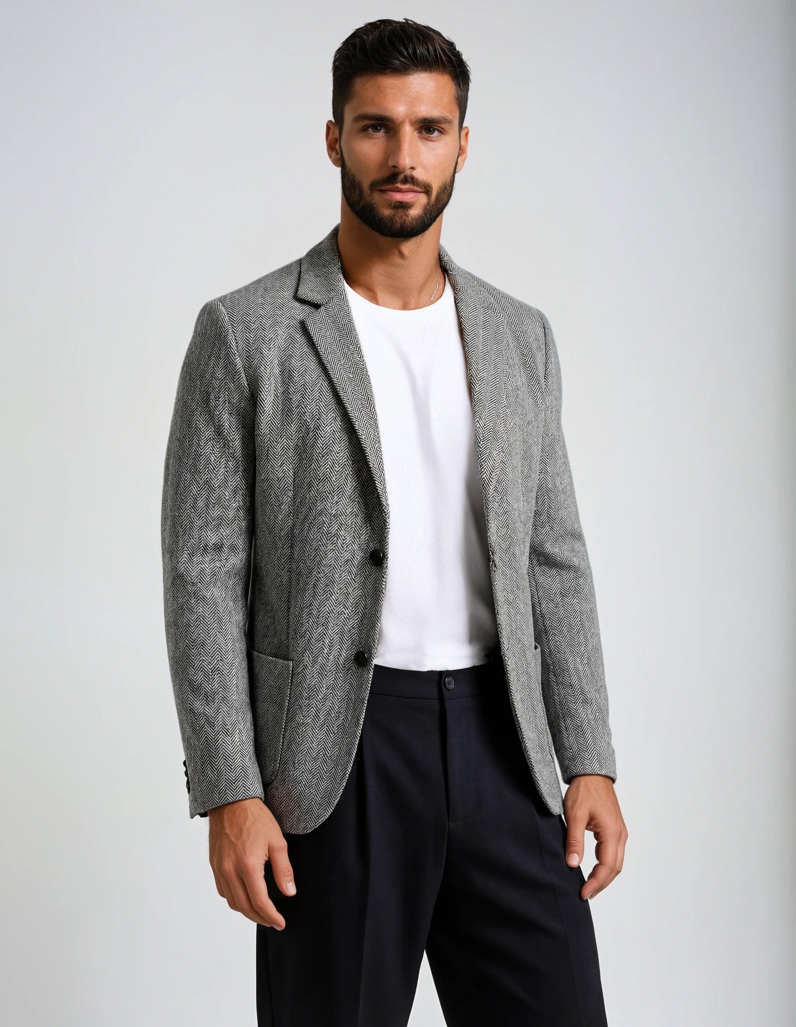 Men's Charcoal Jacquard Sport Coat Jacket Ike Behar Men's Charcoal Jacquard Sport Coat Jacket Ike Behar