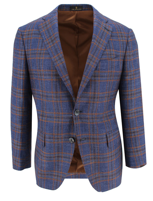 Navy with Rust Cashmere Sport Coat
