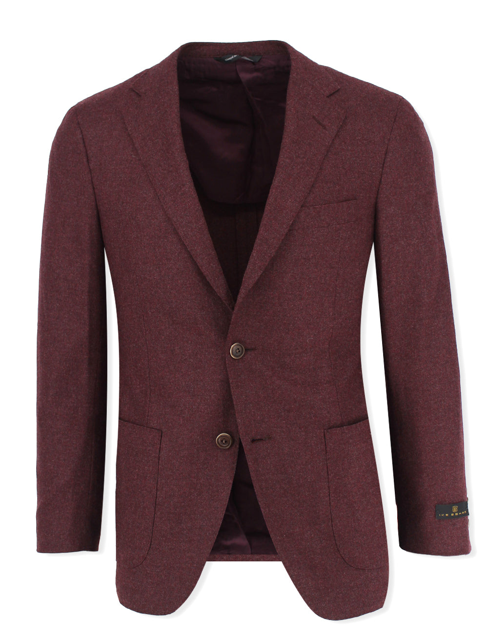 Super 170s Wool Cashmere Burgandy Sport Coat Ike Behar