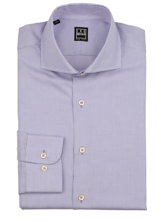 Lilac Panama Texture Weave Dress Shirt