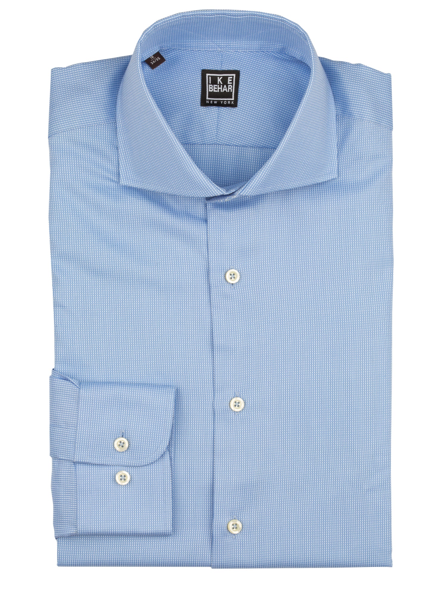 Light Blue Panama Texture Weave Dress Shirt 34/35 / 18 Light Blue Panama Texture Weave Dress Shirt 34/35 / 18