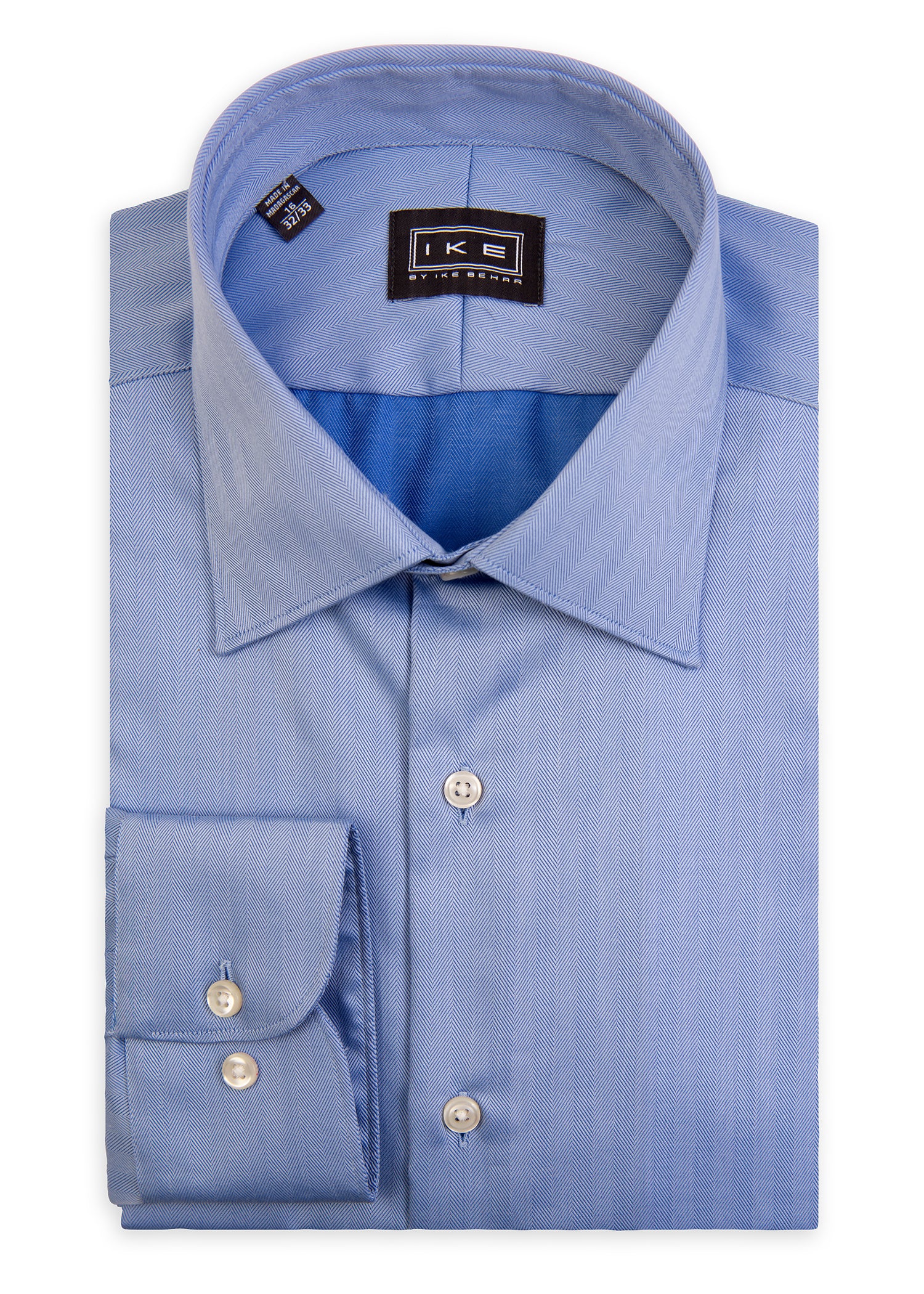 Men's Blue Vertical Chevron Cotton Dress Shirt Men's Blue Vertical Chevron Cotton Dress Shirt
