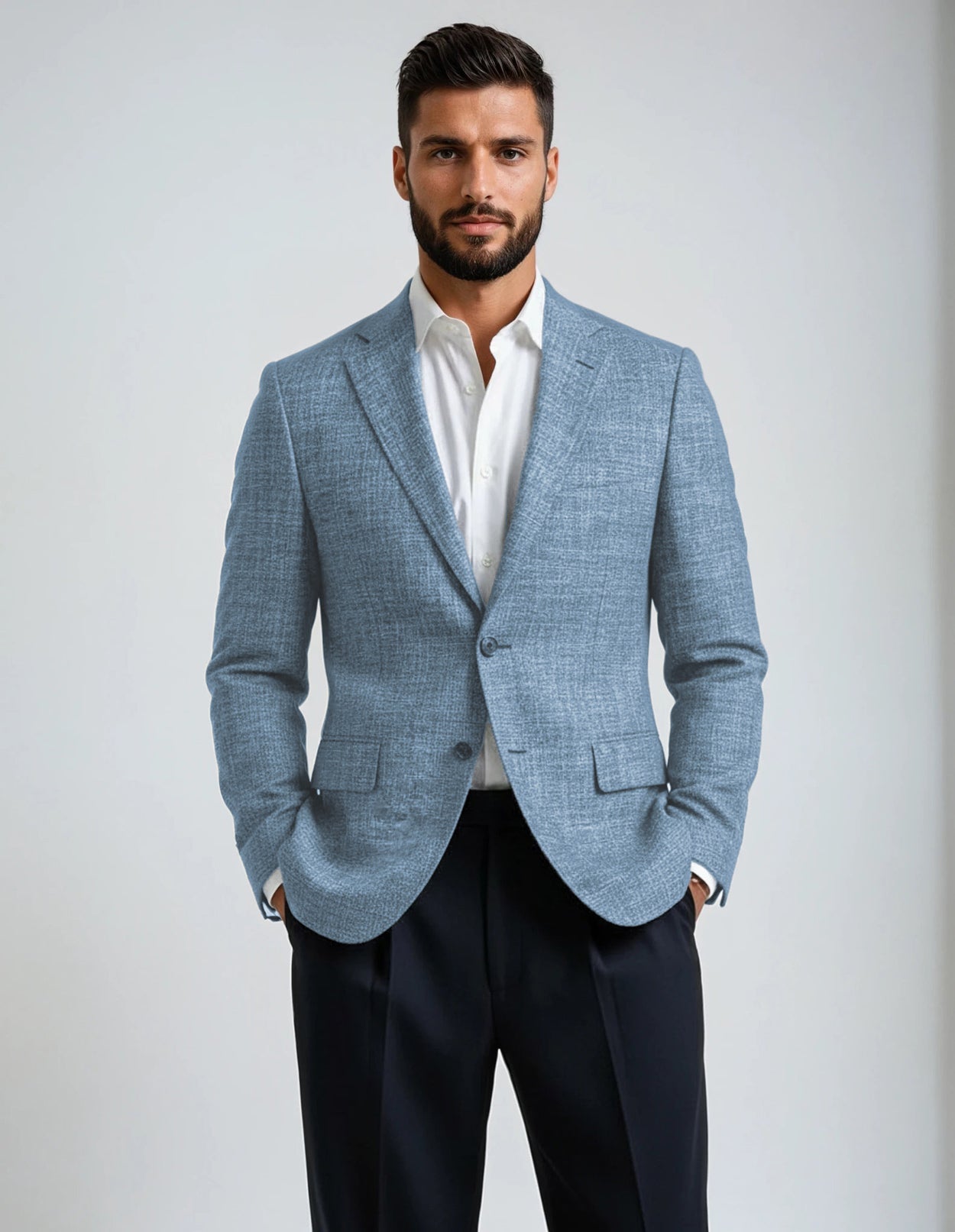 Blue Textured Weave Sport Coat – Ike Behar