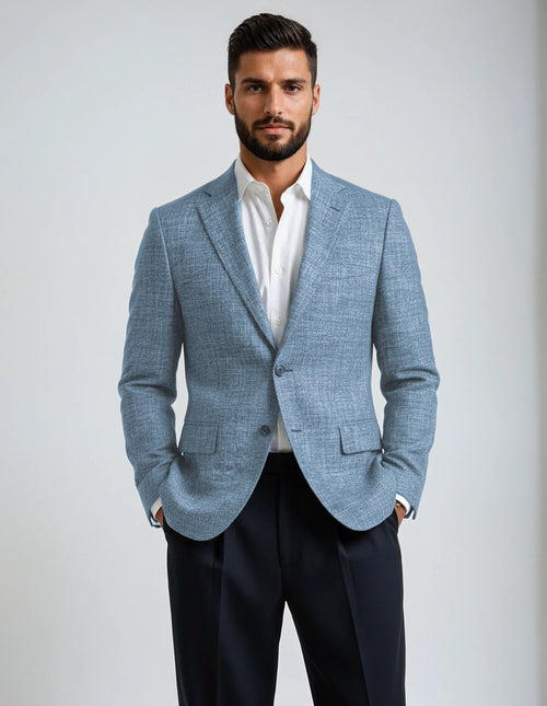 Blue Textured Weave Sport Coat – Ike Behar