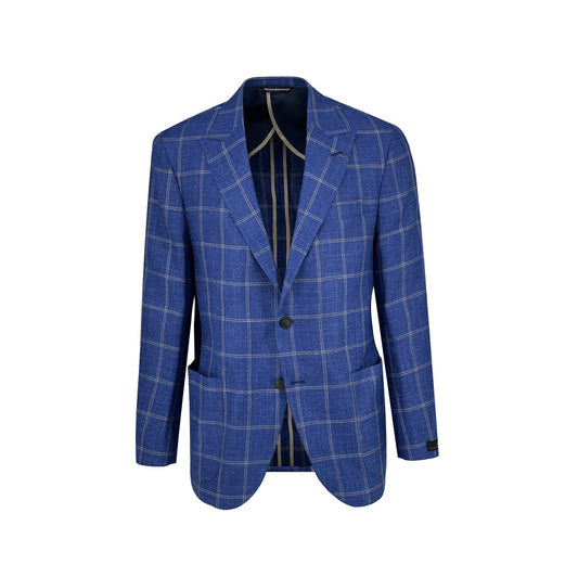 Navy Window Pane Sport Coat