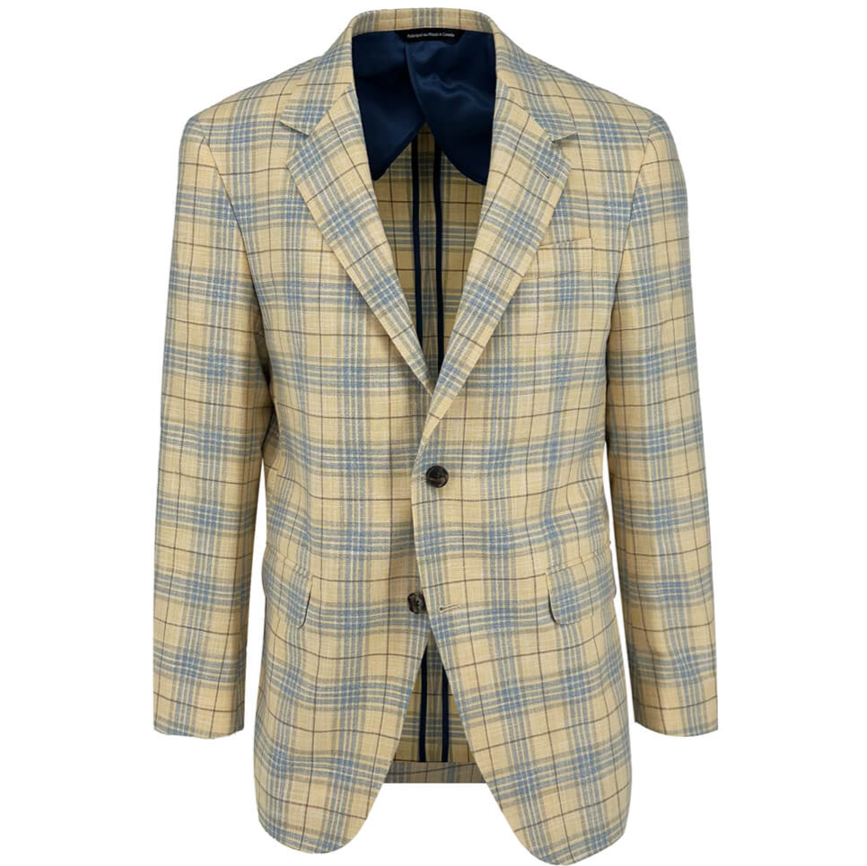 Yellow with Sky Check Sport Coat