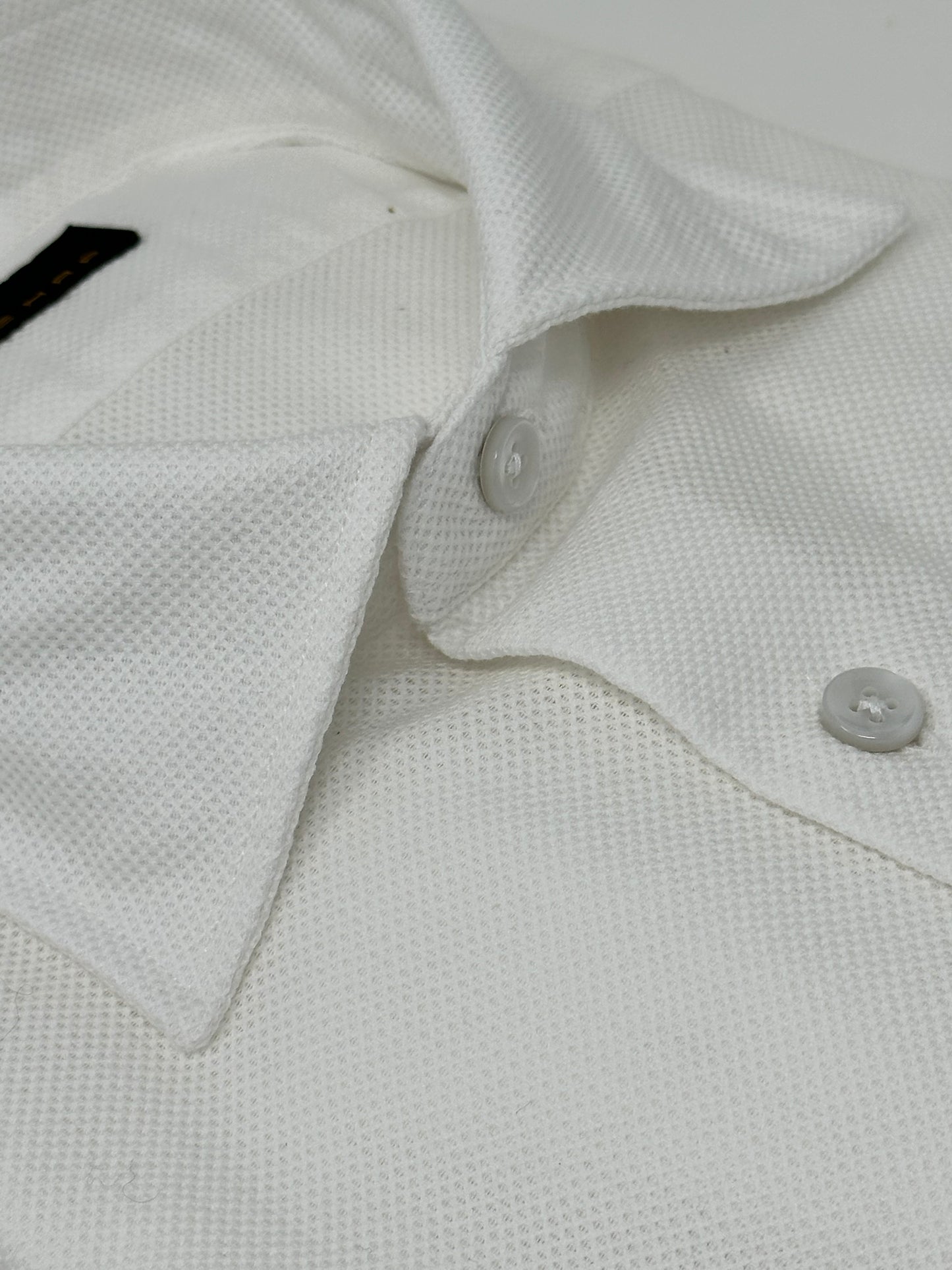 White Cotton Pique Shirt