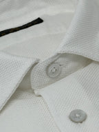 Men's White Cotton Pique Shirt. Shop stylish high-quality mens pique shirts by Ike Behar.