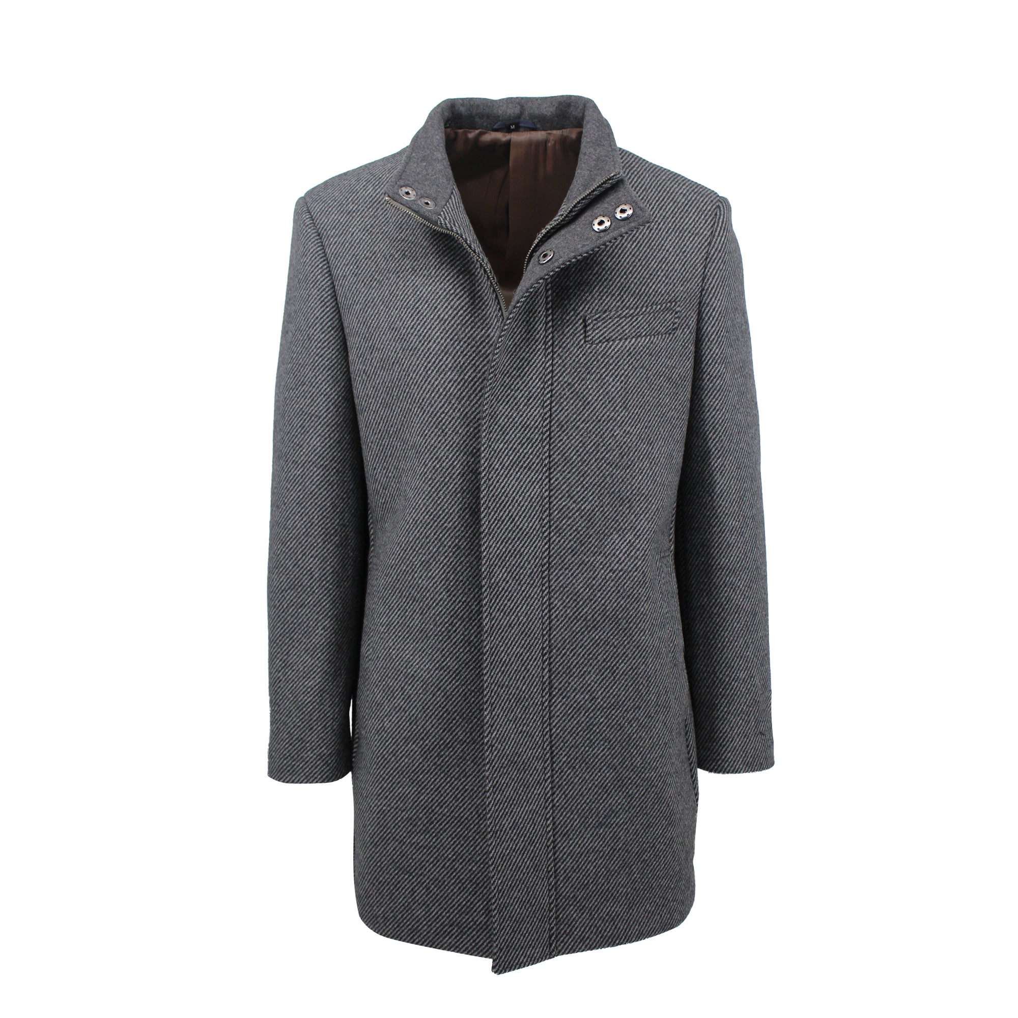 Grey Twill Georgetown Coat Ike Behar