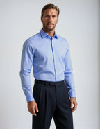 Sky Blue Poplin Made to Measure Shirt