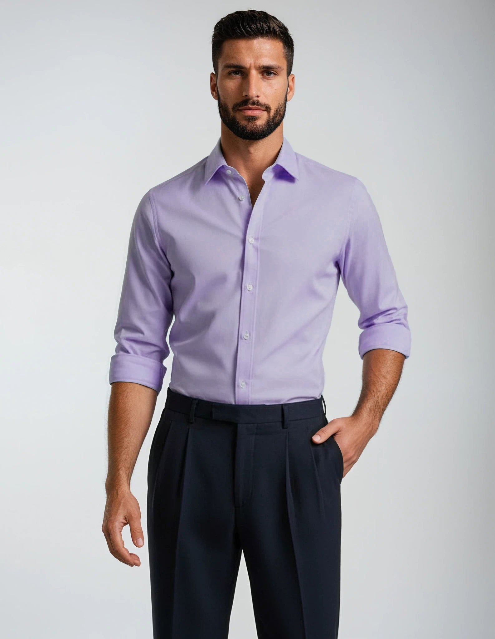 Ike Behar | Lilac Luxury Satin Ike Behar | Lilac Luxury Satin