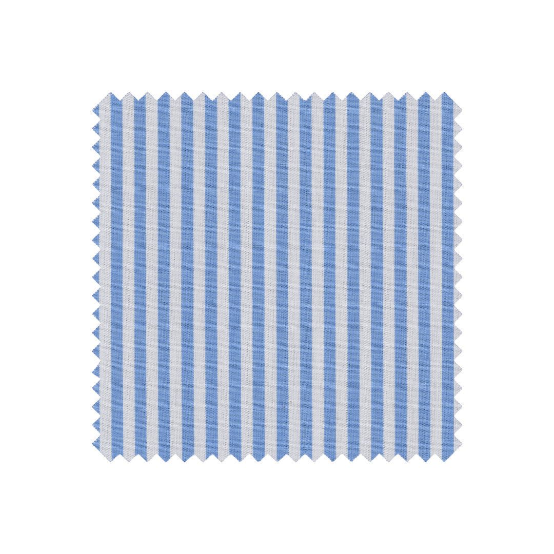 Blue and white striped pattern swatch on a white background