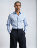 Light Blue Royal Twill Made to Measure Shirt