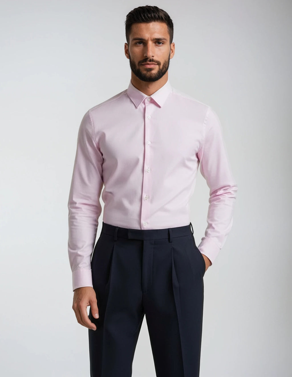 pink silk dress shirt Dusty Pink Satin Button Front Top - All Tops