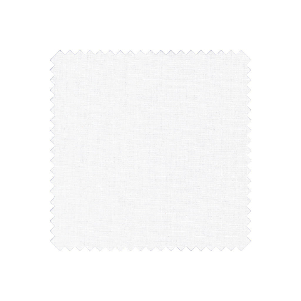 White fabric swatch with a subtle pattern on a white background