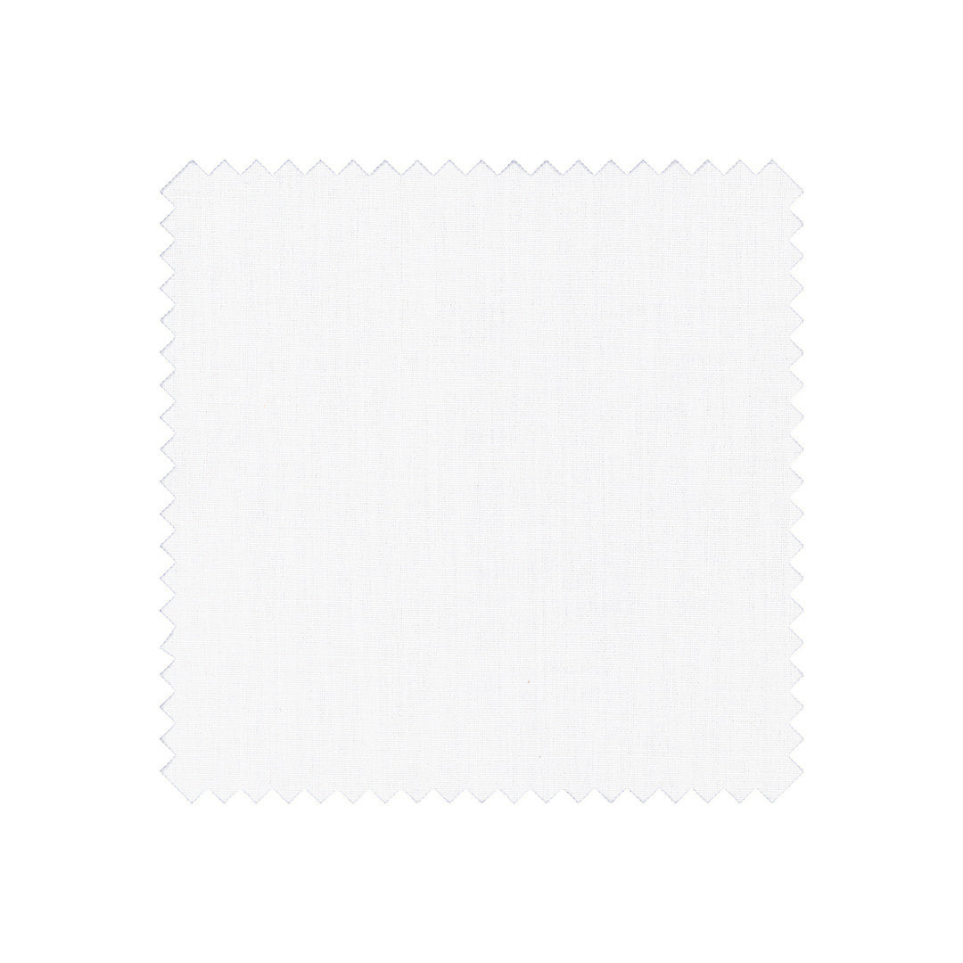 White fabric swatch with a subtle pattern on a white background