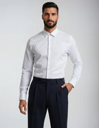 Classic White Twill Made to Measure Shirt
