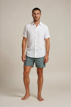 Forrest Green Geometric Print Swim Shorts