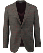 Men's olive glen plaid sport coat jacket made of wool silk blend - Shop stylish high-quality mens sport coats by Ike Behar