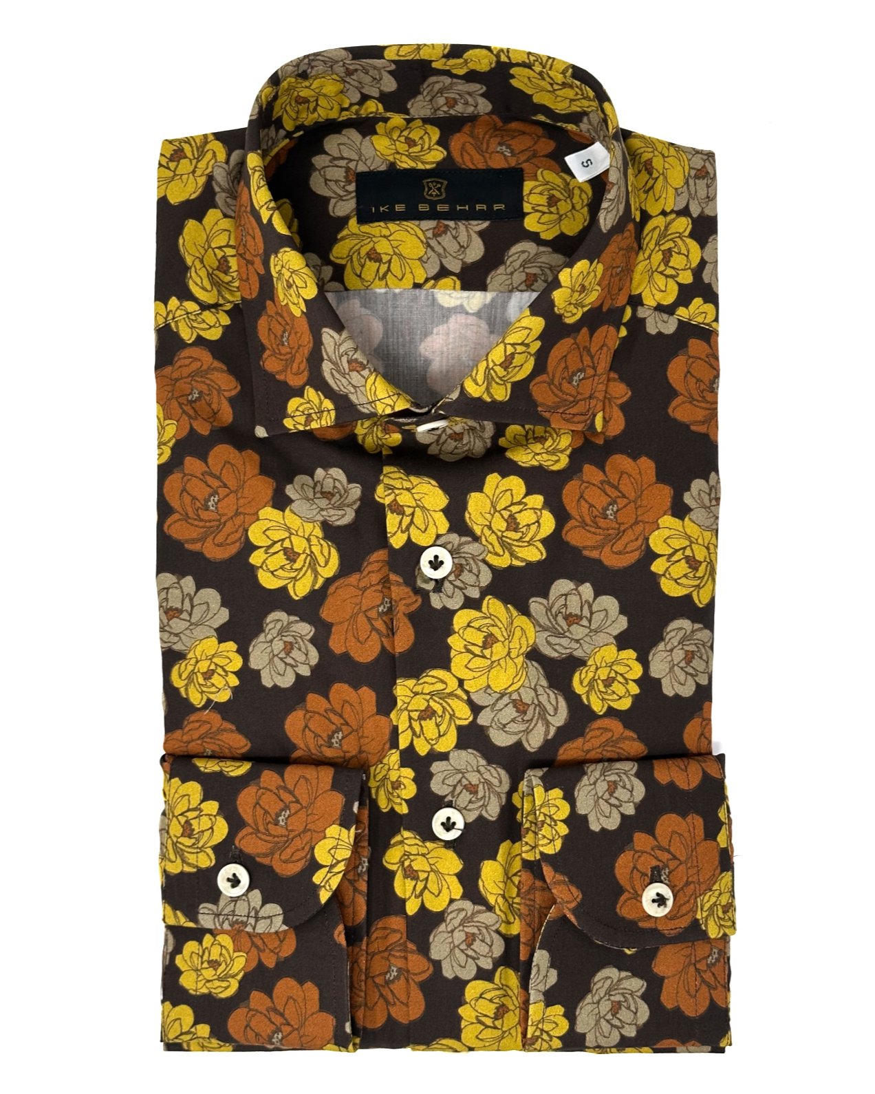 Men's Orange and Yellow Floral Print Sport Shirt – Ike Behar
