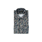 Men's Forrest Green Ground Floral Paisley Print Sport Shirt. Shop stylish high-quality mens sport shirts by Ike Behar.