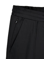 Men's black pleated single cargo flex tech pant with an interior drawstring. Shop stylish, high-quality mens pants by Ike Behar