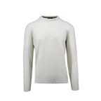 Men's white haze crewneck cashmere sweater made of 100% cashmere - Shop stylish high-quality mens sweaters by Ike Behar