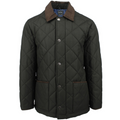 Ike Behar Olive Green Quilted Mens Jacket Coat