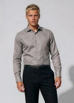 Charcoal Twill Natural Stretch Cotton Dress Shirt 17 Charcoal Twill Natural Stretch Cotton Dress Shirt 17
