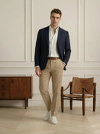 American Made Navy Hopsack Buffalo Nickel Blazer