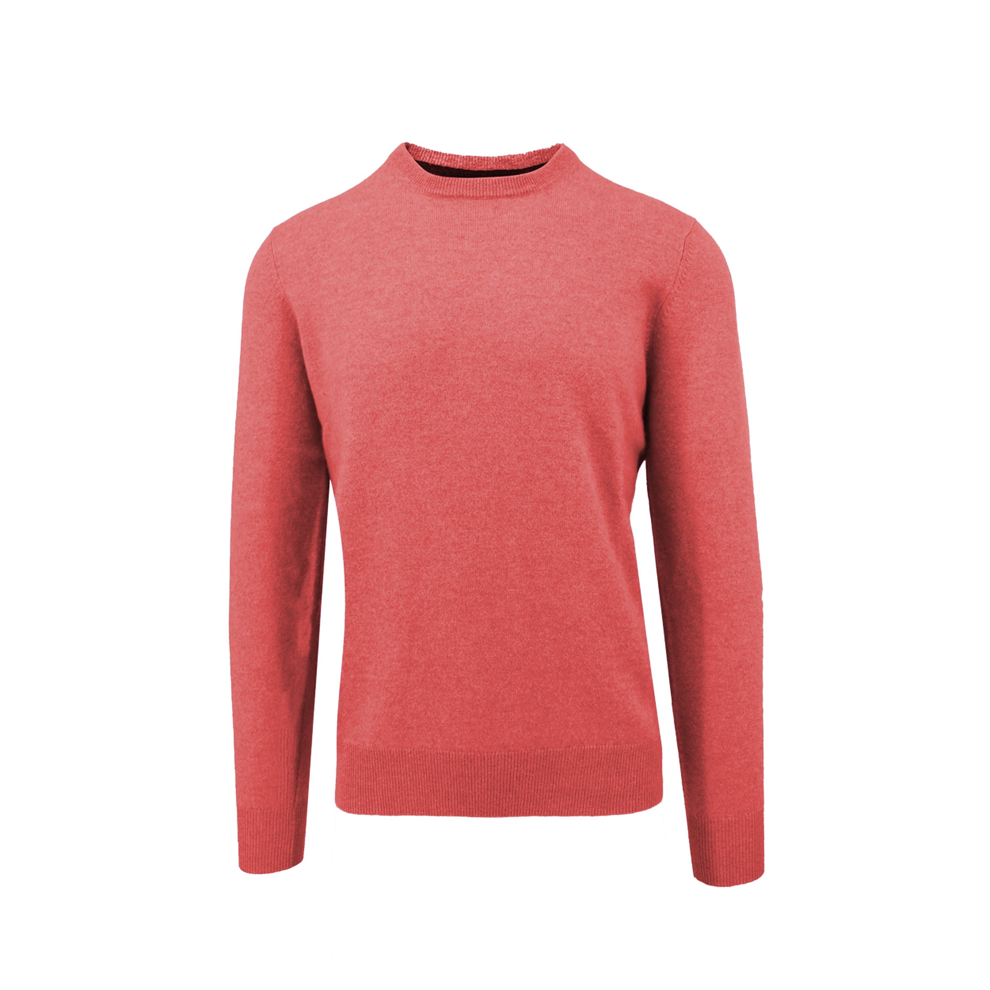 Coral Crewneck Cashmere Sweater
