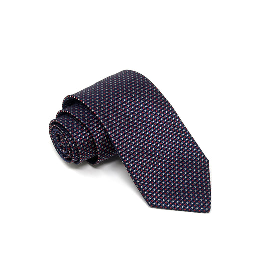 Men's Navy & Maroon Silk Multi-Square Tie - Shop stylish high-quality mens ties by Ike Behar