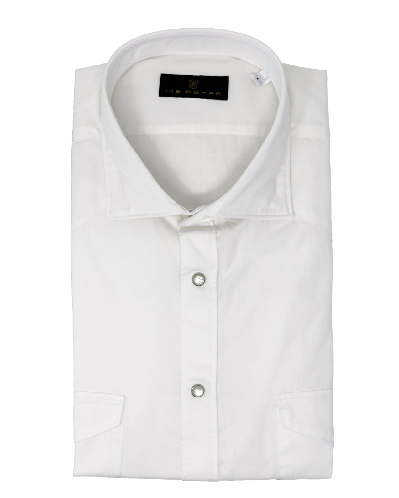 White Two-Pocket Western Shirt - S