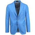 Men's aqua blue sport coat jacket made of silk cashmere blend - Shop stylish high-quality mens sport coats by Ike Behar
