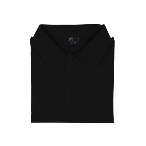 Men's Black Three Button Polo T-shirt – Ike Behar