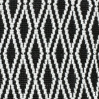 Men's Black White Jacquard Diamond Short Sleeve Shirt. Shop stylish high-quality mens sport shirts by Ike Behar.