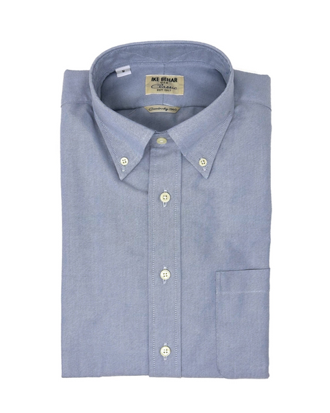 Men's Blue Oxford Button-Down Shirt – Ike Behar
