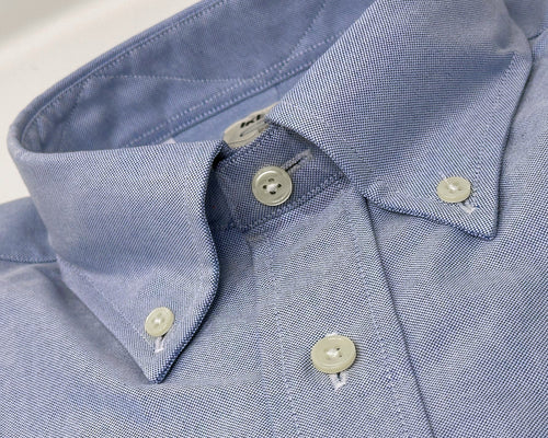 Men's blue oxford button-down shirt made of 100% cotton - Shop stylish high-quality mens shirts by Ike Behar