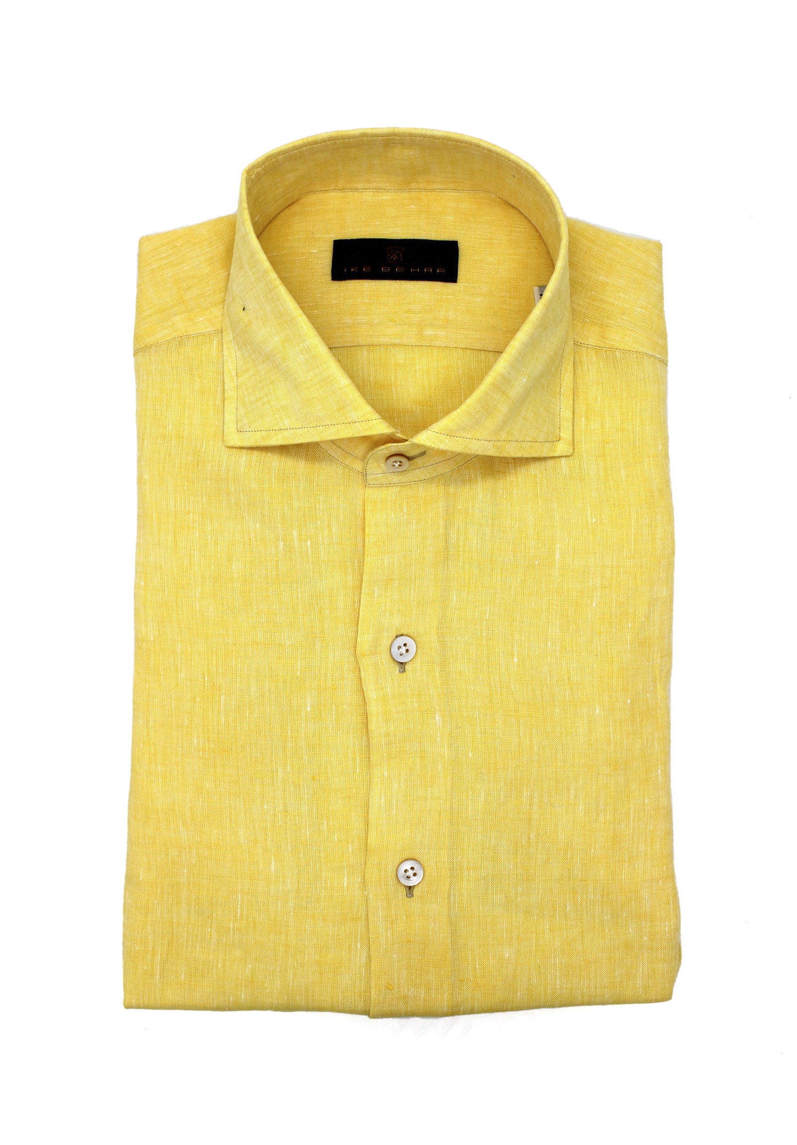 Men's Canary Yellow Italian Linen Sport Shirt – Ike Behar