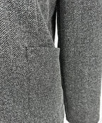 Men's charcoal jacquard stretch knit herringbone sport coat jacket made of polyester blend - Shop stylish high-quality mens sport coats by Ike Behar