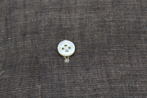 Men's Chocolate Hand Finished Italian Linen Sport Shirt. Shop stylish high-quality mens sport shirts by Ike Behar.