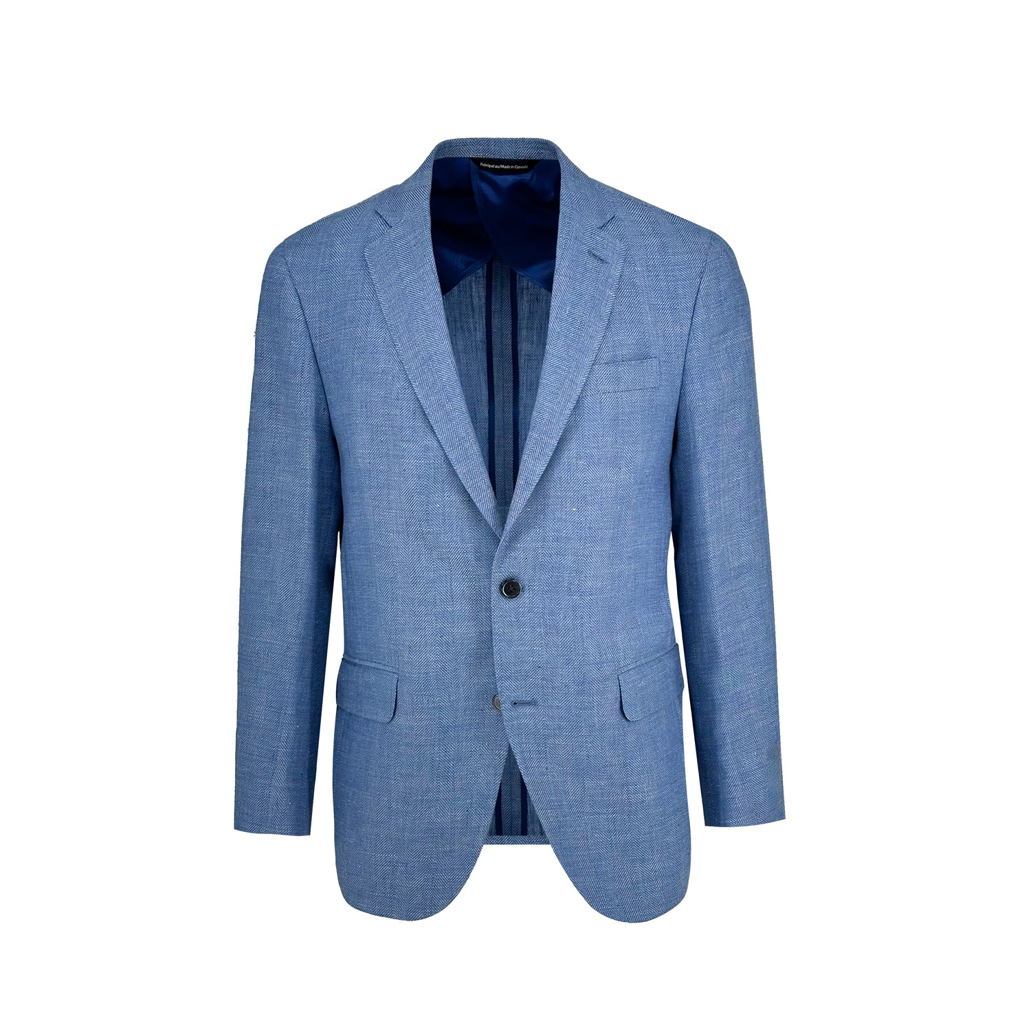 Men's Deep Sky Blue Chevron Sport Coat Jacket – Ike Behar
