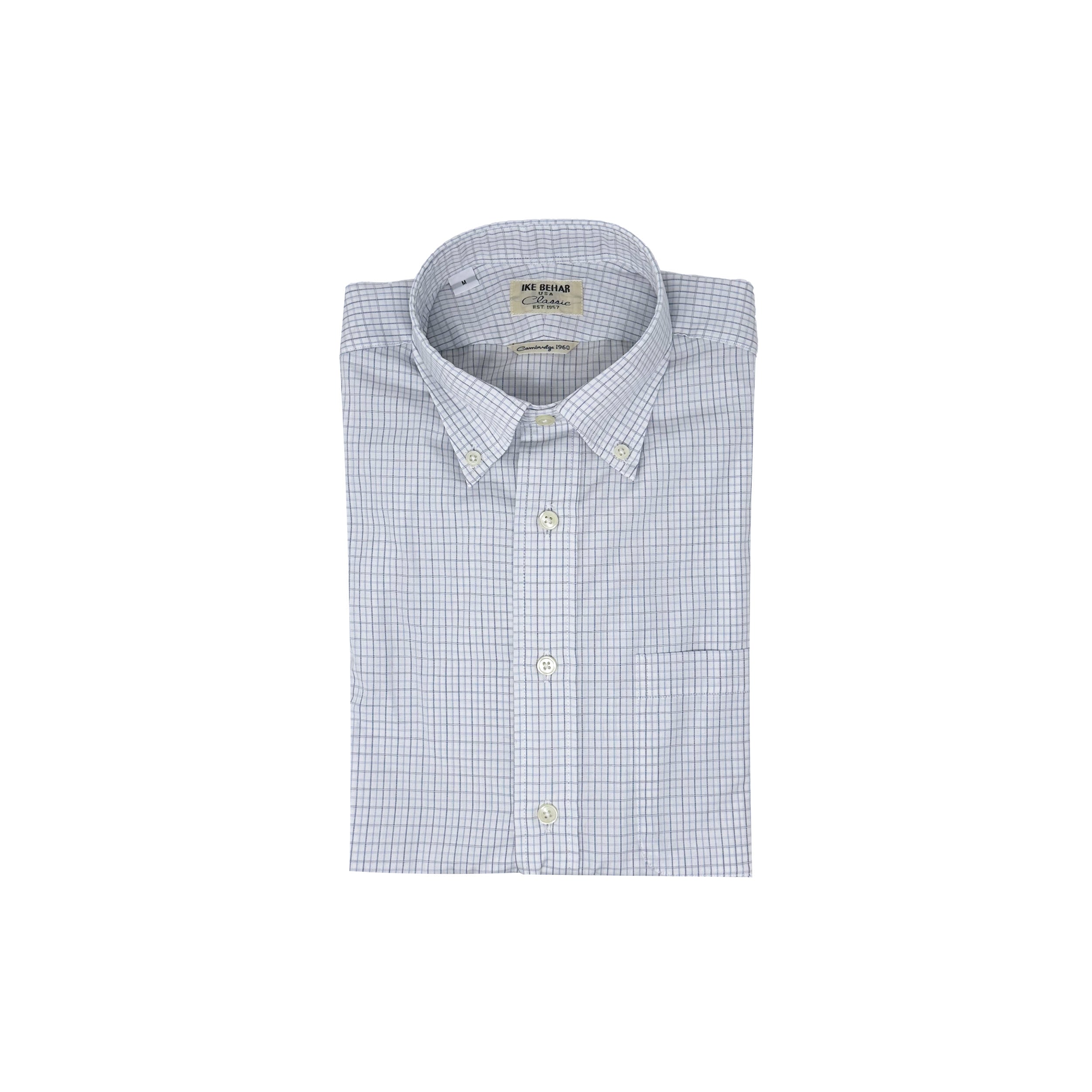 Men's Graph Check Button-Down Shirt Ike Behar Men's Graph Check Button-Down Shirt Ike Behar