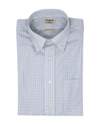 Men's graph check button-down shirt made of 100% cotton - Shop stylish high-quality mens shirts by Ike Behar